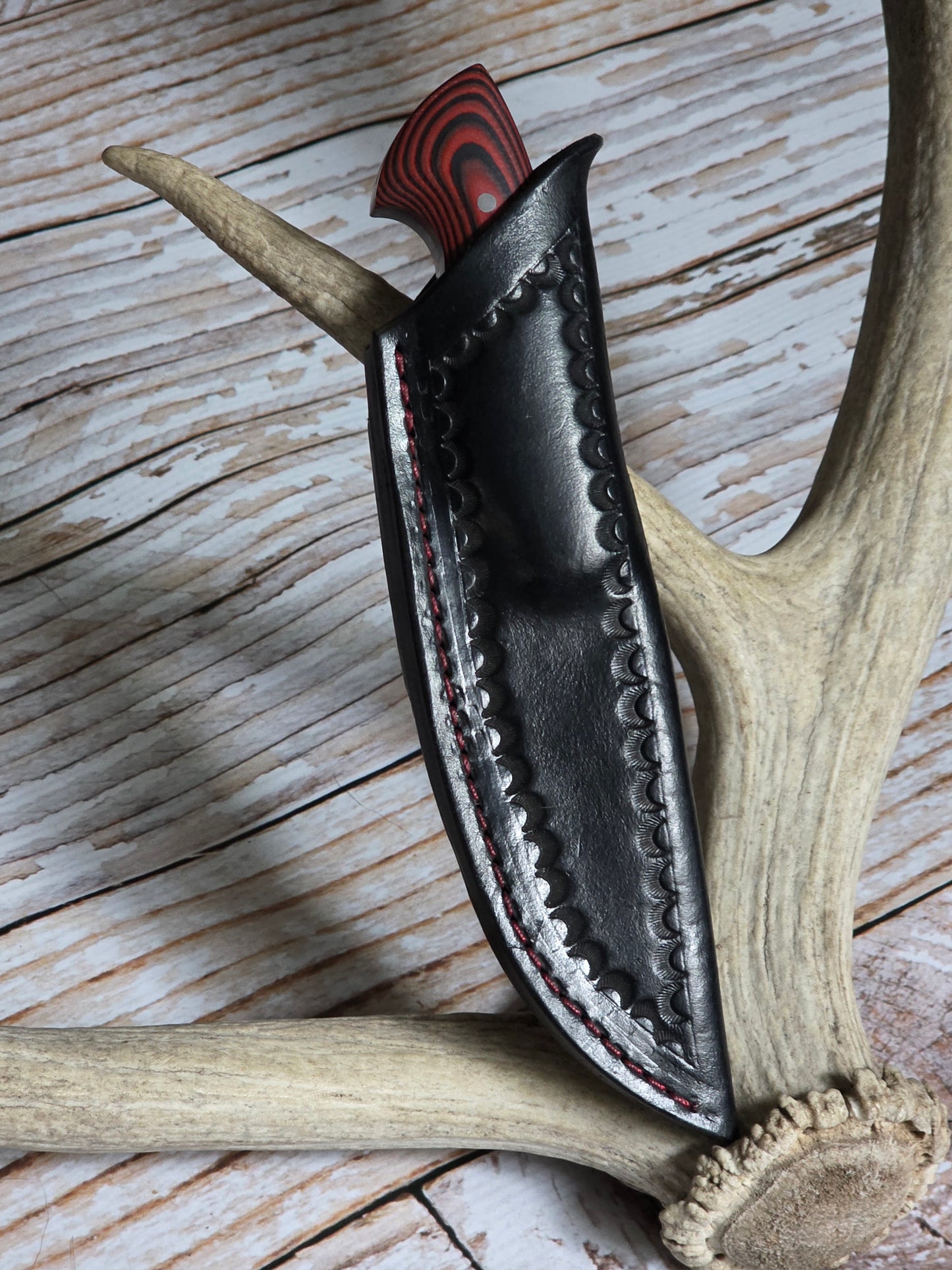 Damascus Drop Point Hunter