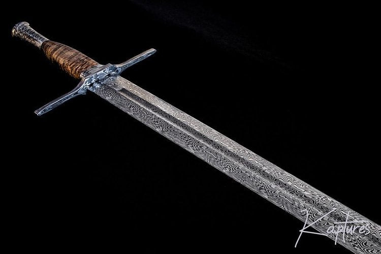 Mosaic Damascus Broadsword